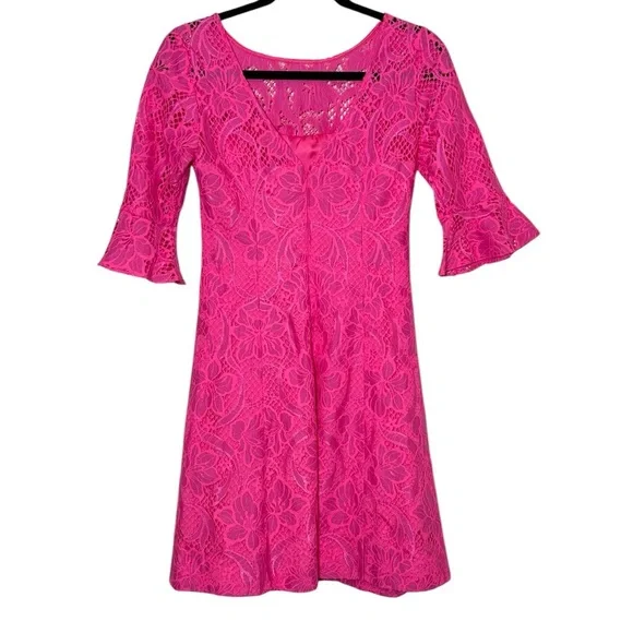 Lilly Pulitzer Allyson Dress Size 00 Pink Tropics Floral Lace NWT -  ecoforce.ng
